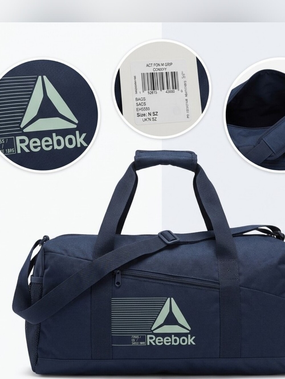 Reebok Navy Blue Duffel Bag